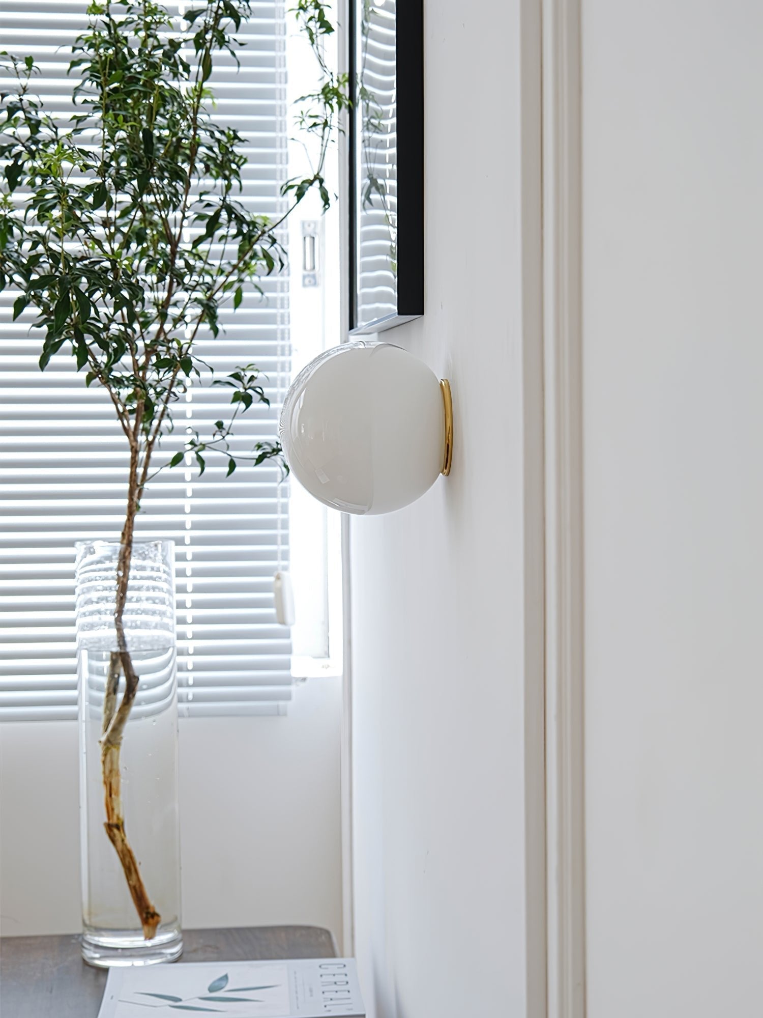 Celorira Modern Minimalist Mini Orb Glass Wall Lamp