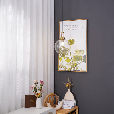 Sevelo Pendant Lamp Frosted Glass Swag Adjustable