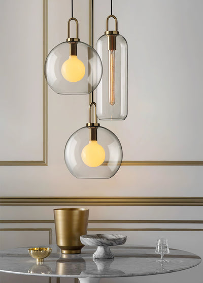 Sevelo Pendant Lamp Frosted Glass Swag Adjustable