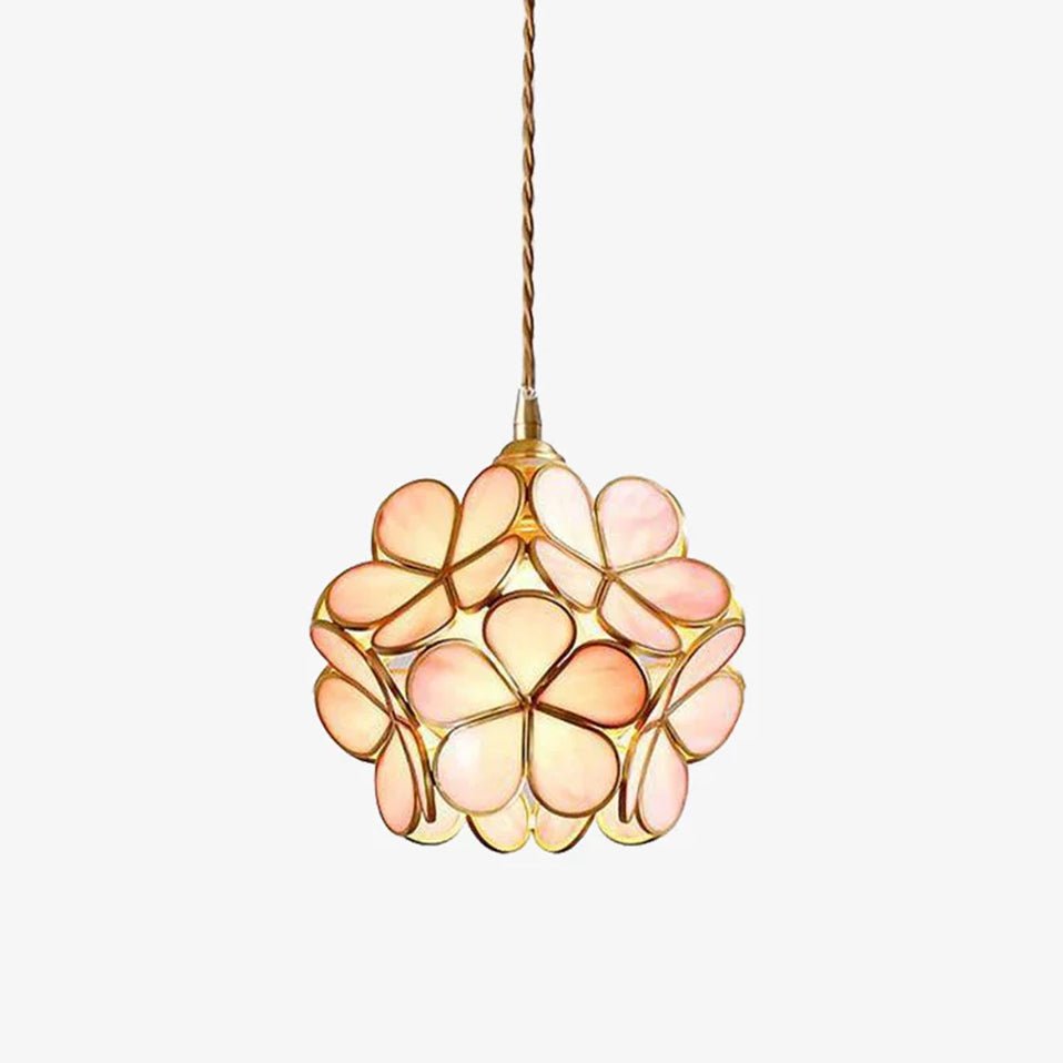 Velelise Pendant Lamp Glass Petal Shaped Kitchen