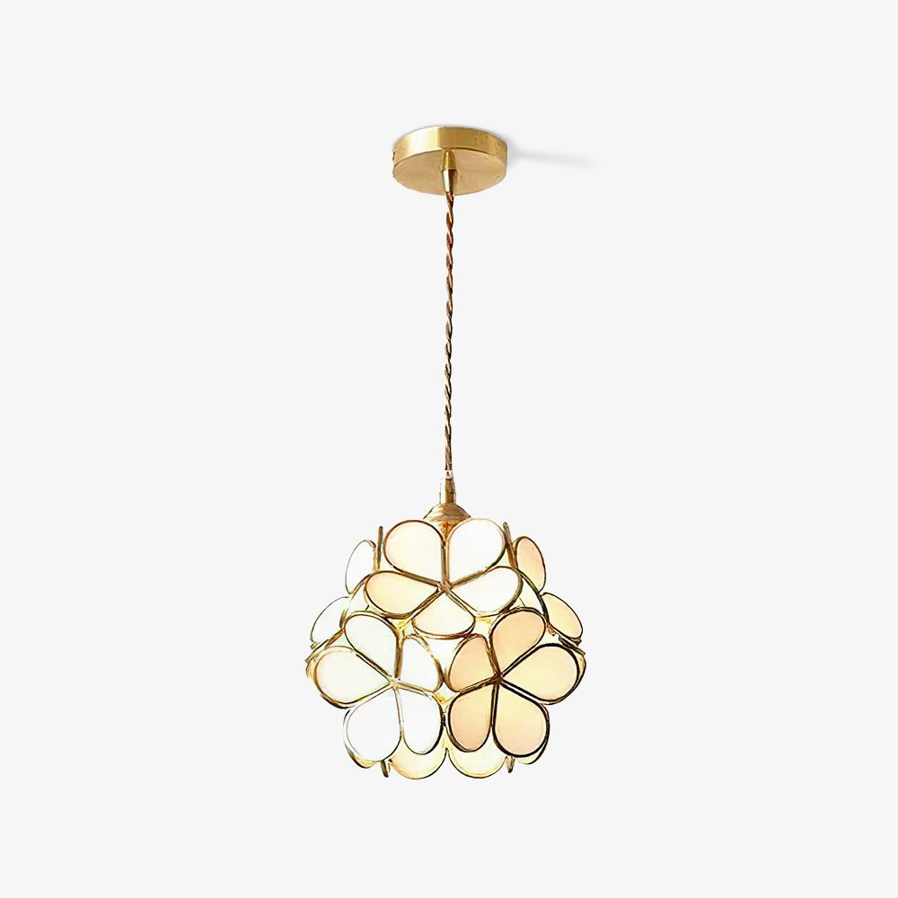 Velelise Pendant Lamp Glass Petal Shaped Kitchen