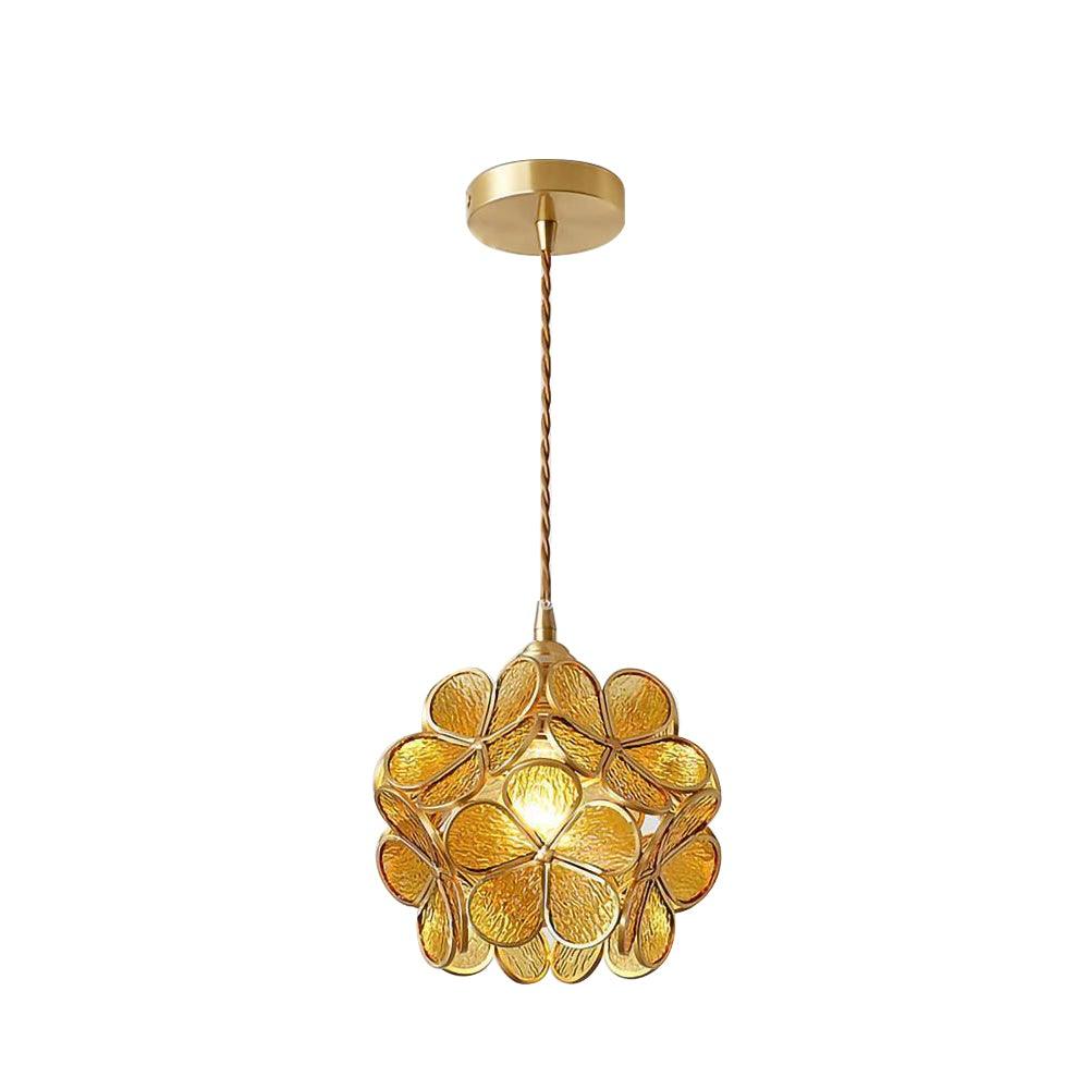 Velelise Pendant Lamp Glass Petal Shaped Kitchen