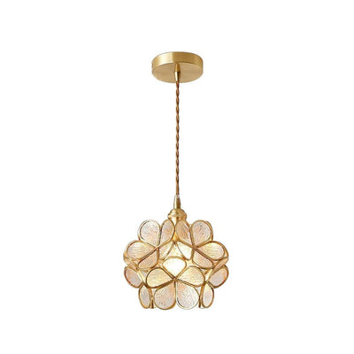 Velelise Pendant Lamp Glass Petal Shaped Kitchen