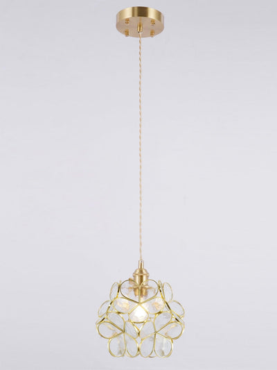 Velelise Pendant Lamp Glass Petal Shaped Kitchen