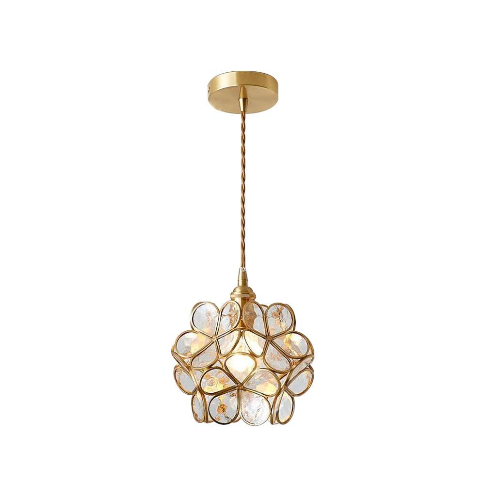 Velelise Pendant Lamp Glass Petal Shaped Kitchen