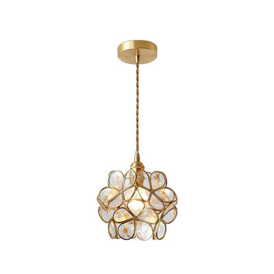 Velelise Pendant Lamp Glass Petal Shaped Kitchen