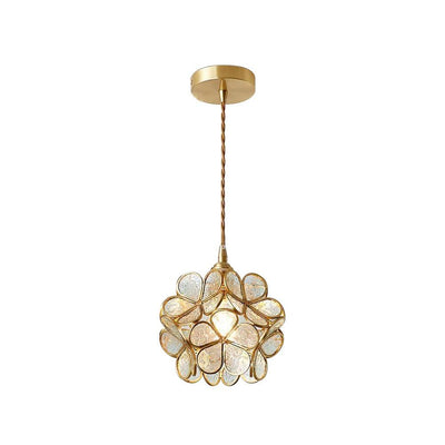 Velelise Pendant Lamp Glass Petal Shaped Kitchen