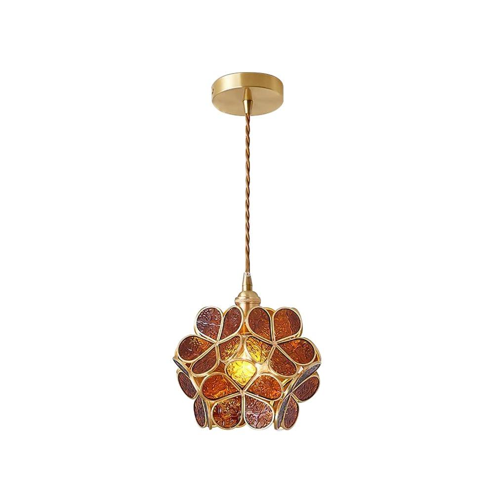 Velelise Pendant Lamp Glass Petal Shaped Kitchen