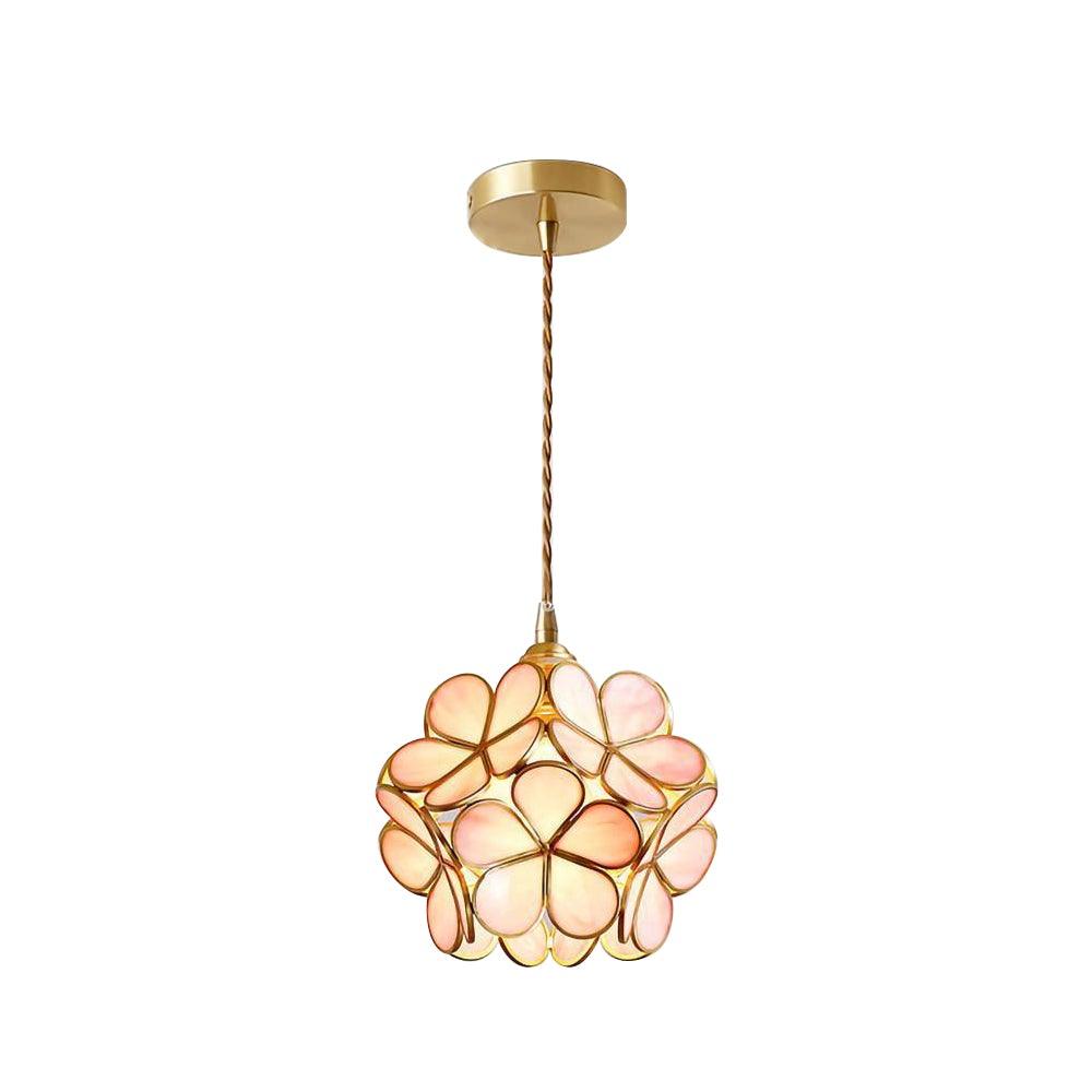 Velelise Pendant Lamp Glass Petal Shaped Kitchen