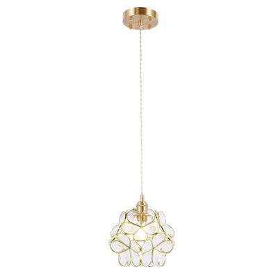 Velelise Pendant Lamp Glass Petal Shaped Kitchen