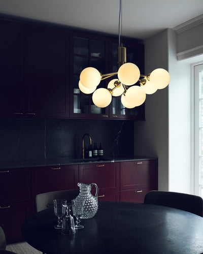 Eirelelle Pendant Lamp Glass Globe Cluster Brass