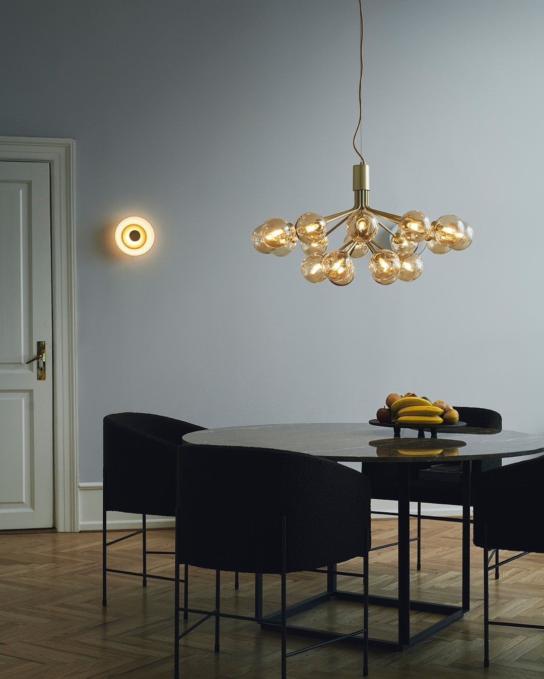 Eirelelle Pendant Lamp Glass Globe Cluster Brass