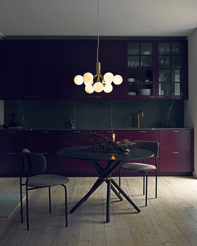 Eirelelle Pendant Lamp Glass Globe Cluster Brass