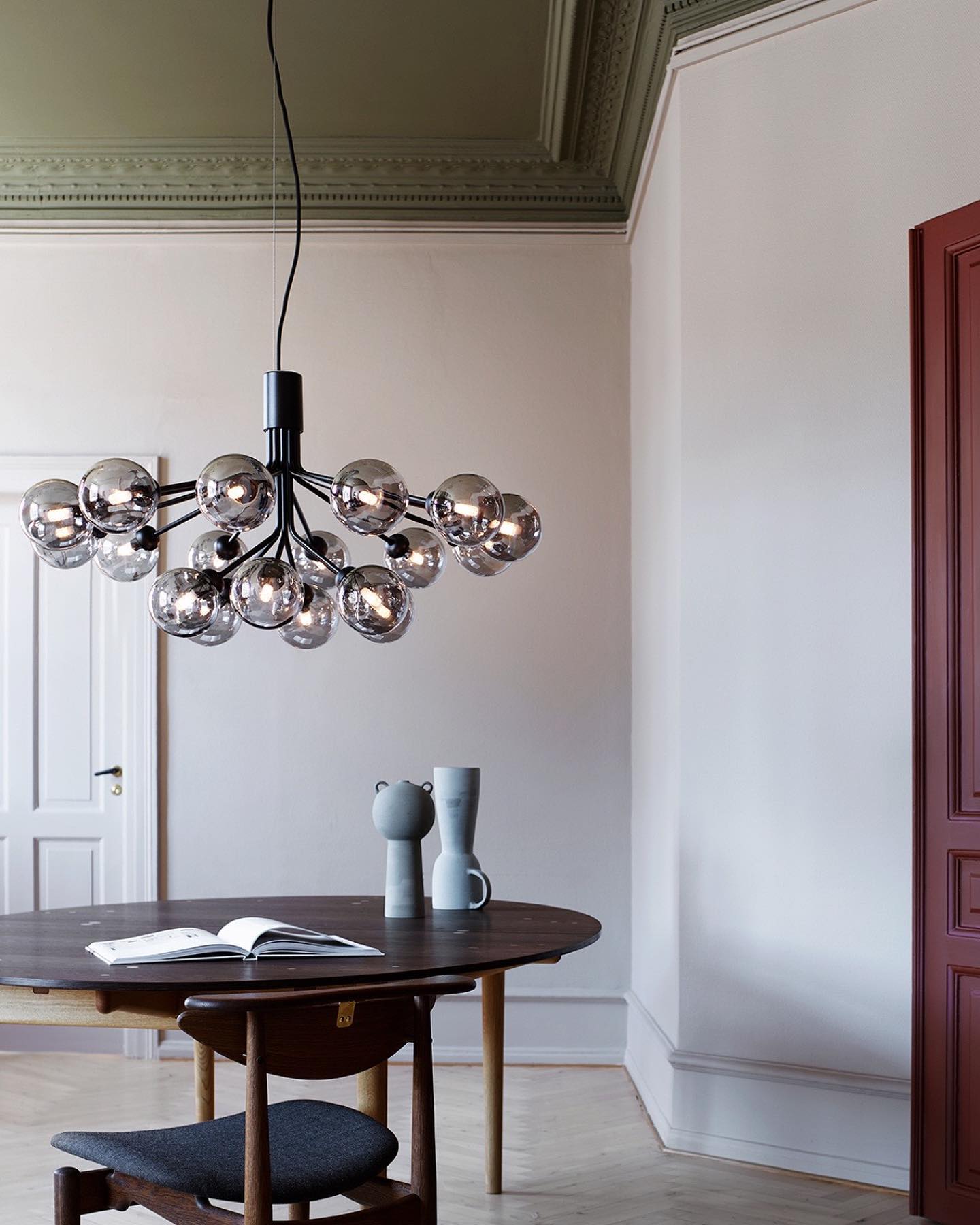 Eirelelle Pendant Lamp Glass Globe Cluster Brass