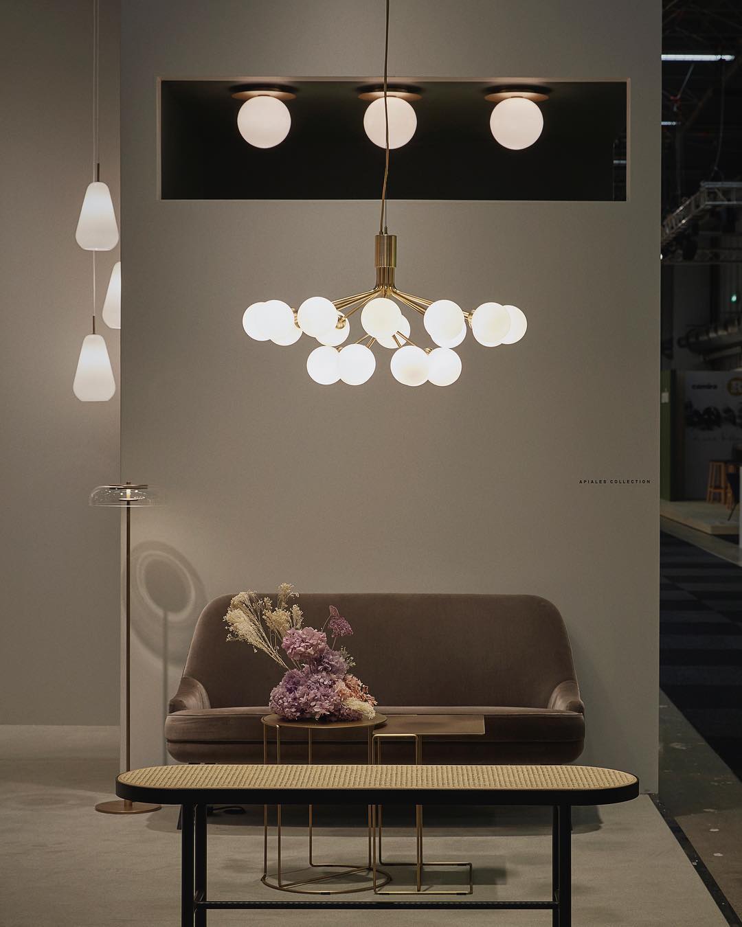 Eirelelle Pendant Lamp Glass Globe Cluster Brass