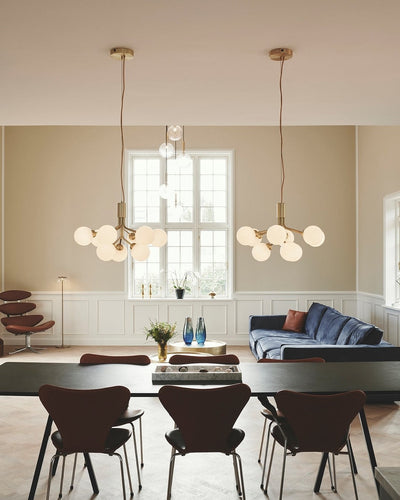 Eirelelle Pendant Lamp Glass Globe Cluster Brass