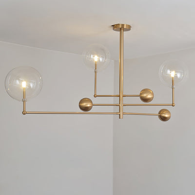 Orbit Contemporary Glass Chandelier