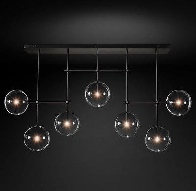 Orbit Contemporary Glass Chandelier