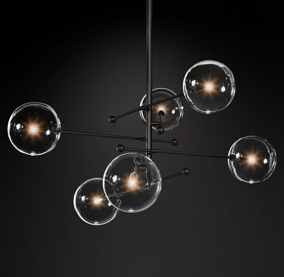 Orbit Contemporary Glass Chandelier