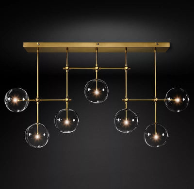 Orbit Contemporary Glass Chandelier