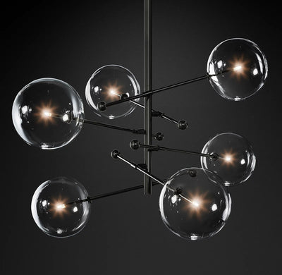 Orbit Contemporary Glass Chandelier