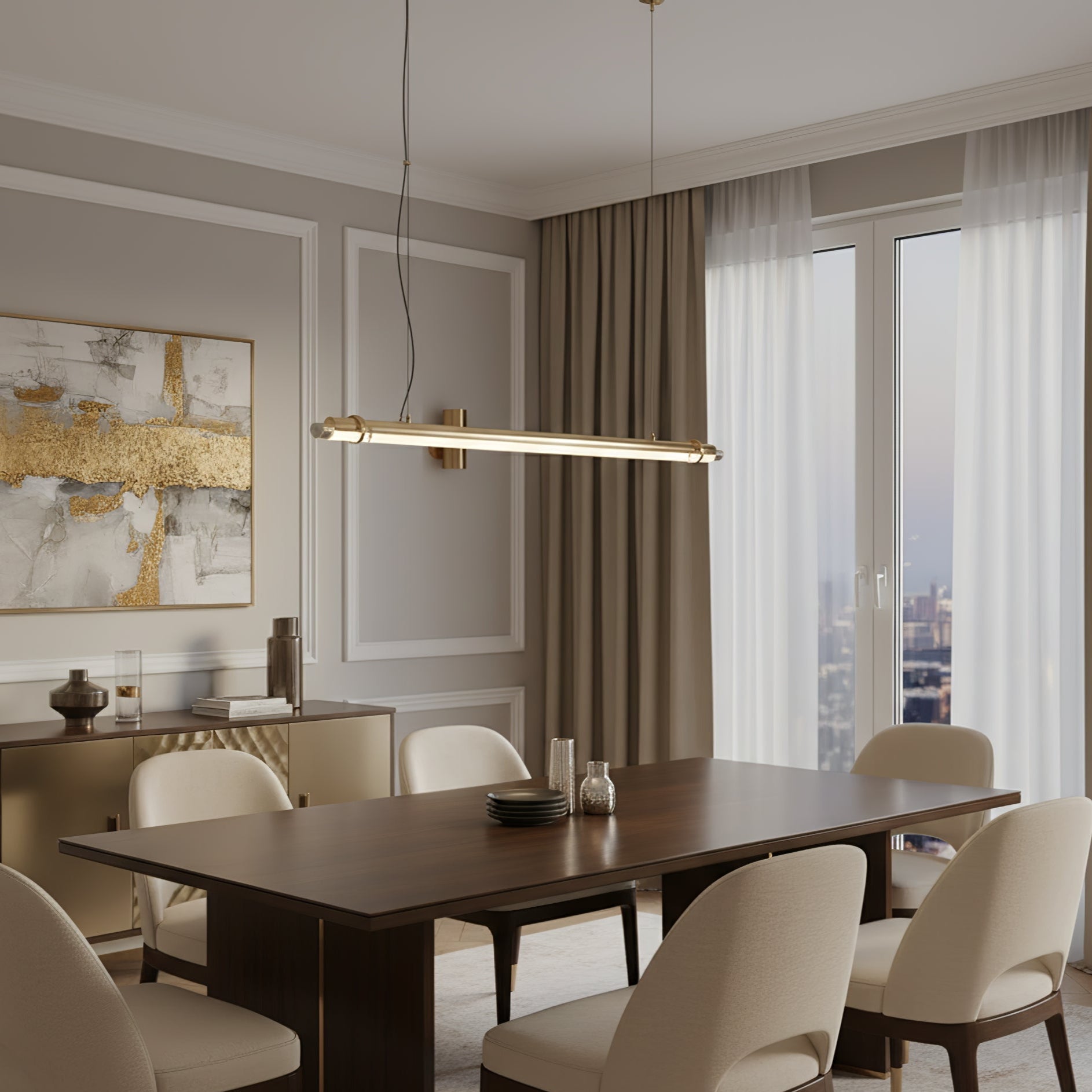 Gleam Bar Linear Pendant Lamp