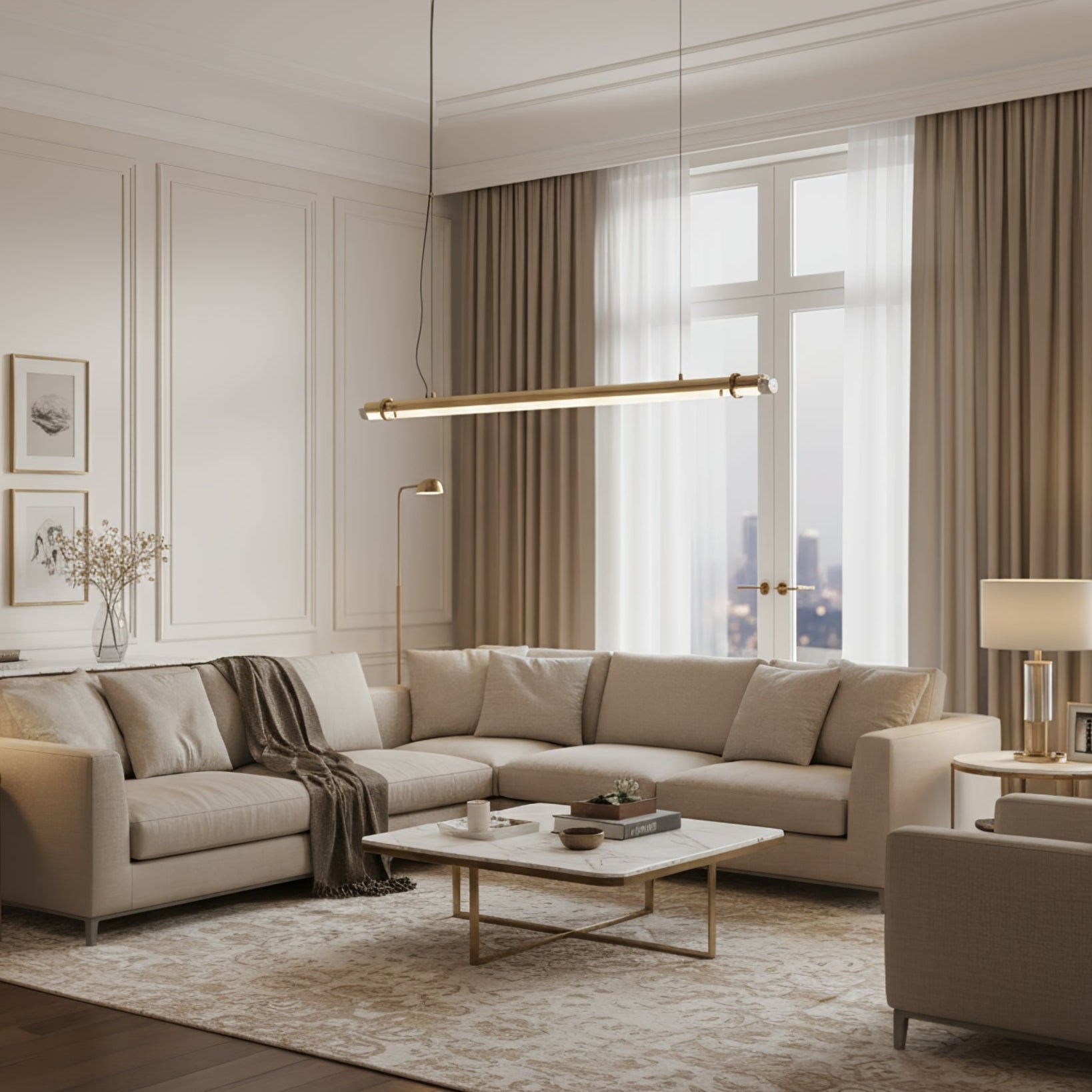 Gleam Bar Linear Pendant Lamp