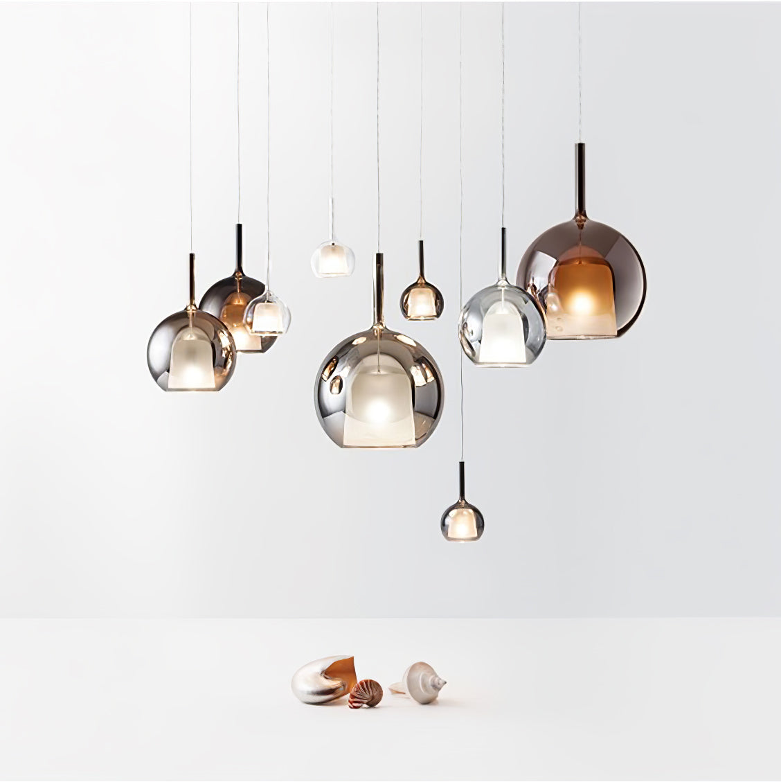 Lioranira Pendant Lamp Smoked Glass Round