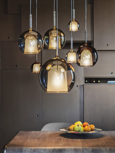 Lioranira Pendant Lamp Smoked Glass Round