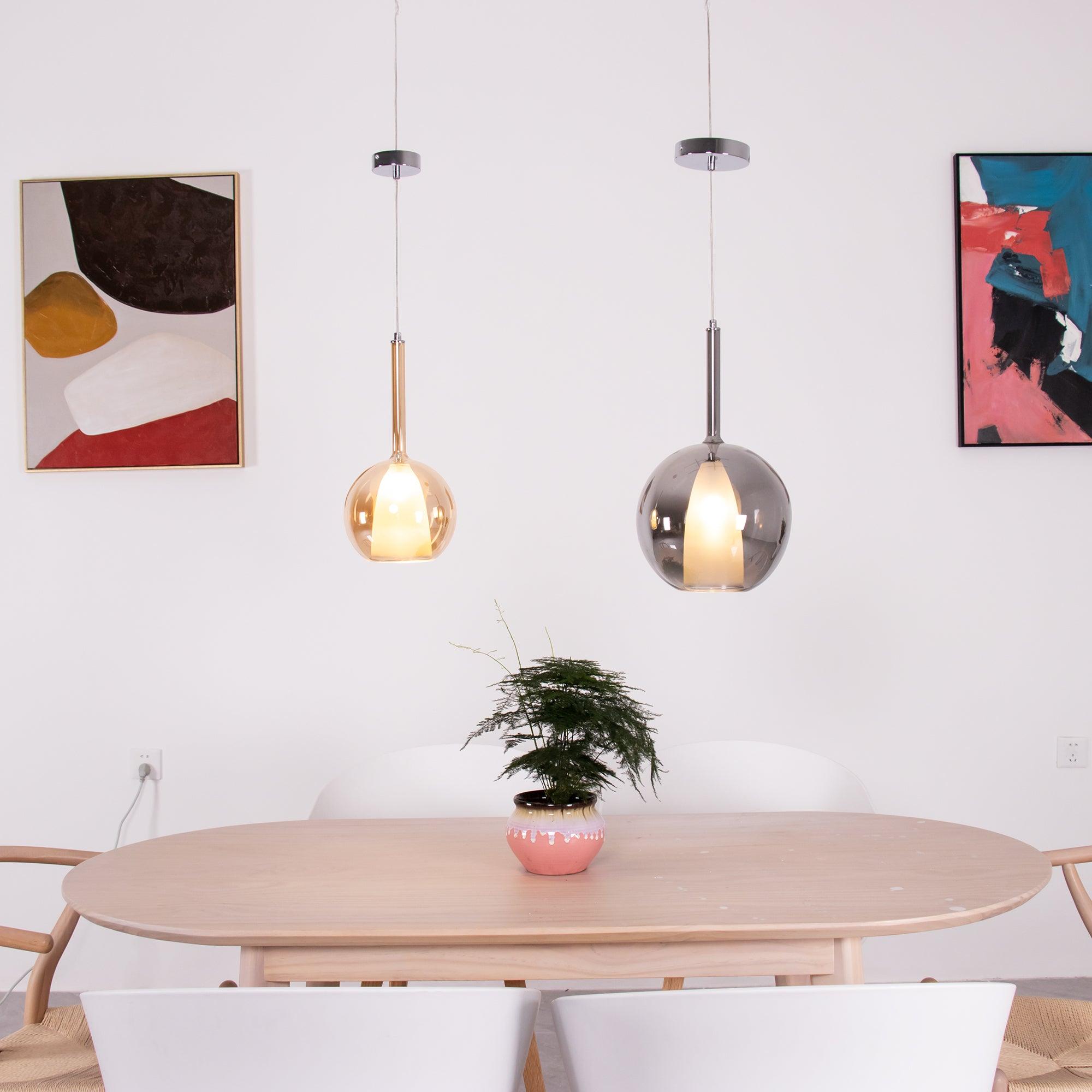 Lioranira Pendant Lamp Smoked Glass Round