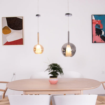 Lioranira Pendant Lamp Smoked Glass Round