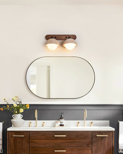 Cavix Arc-Shaped Travertine Wall Light