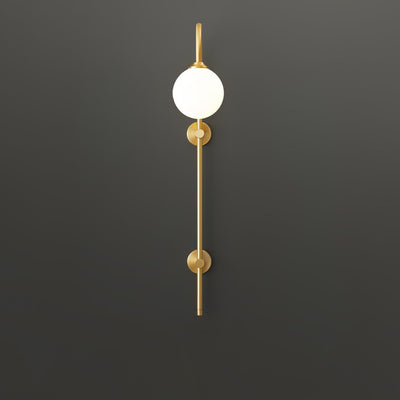Nyvaris Modern Minimalist Globe Brass Glass Sconce Wall lamp