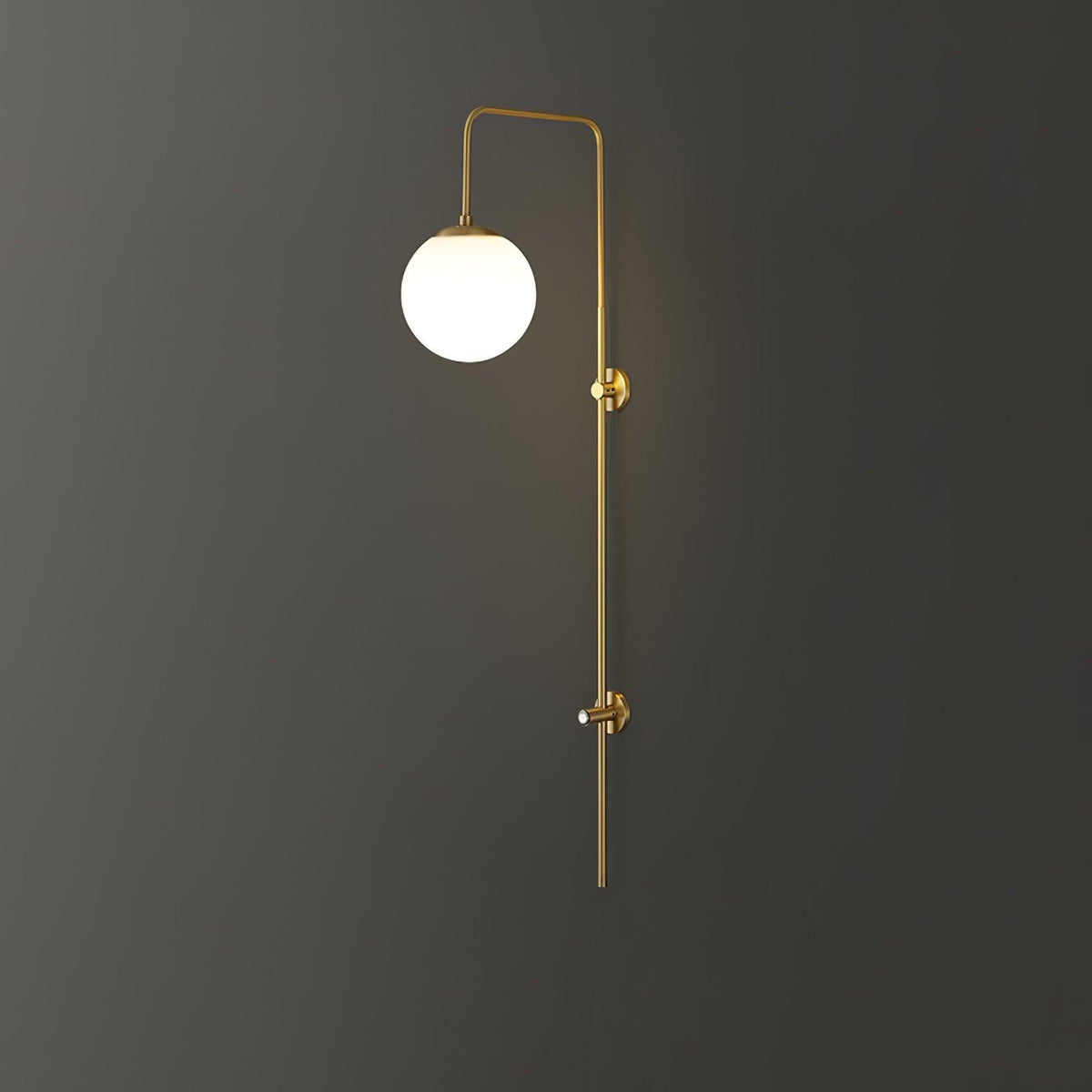 Nyvaris Modern Minimalist Globe Brass Glass Sconce Wall lamp