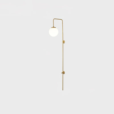 Nyvaris Modern Minimalist Globe Brass Glass Sconce Wall lamp