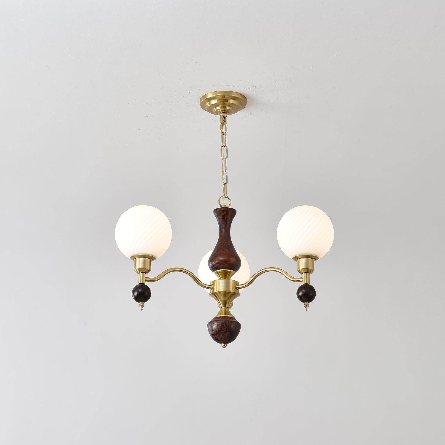 Evelynne Globe Orb Wood Chandelier