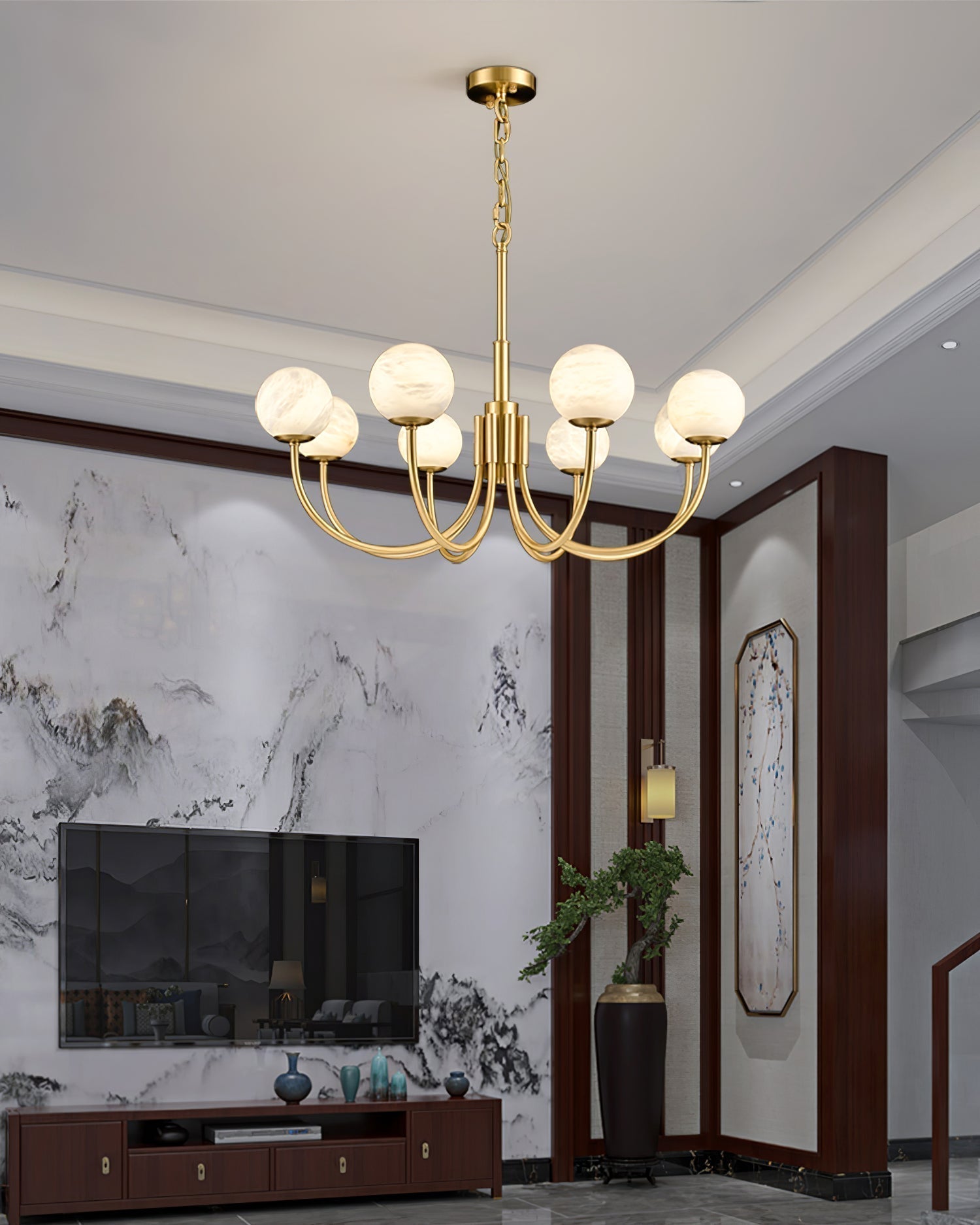 Chandelier  Alabaster Luxury