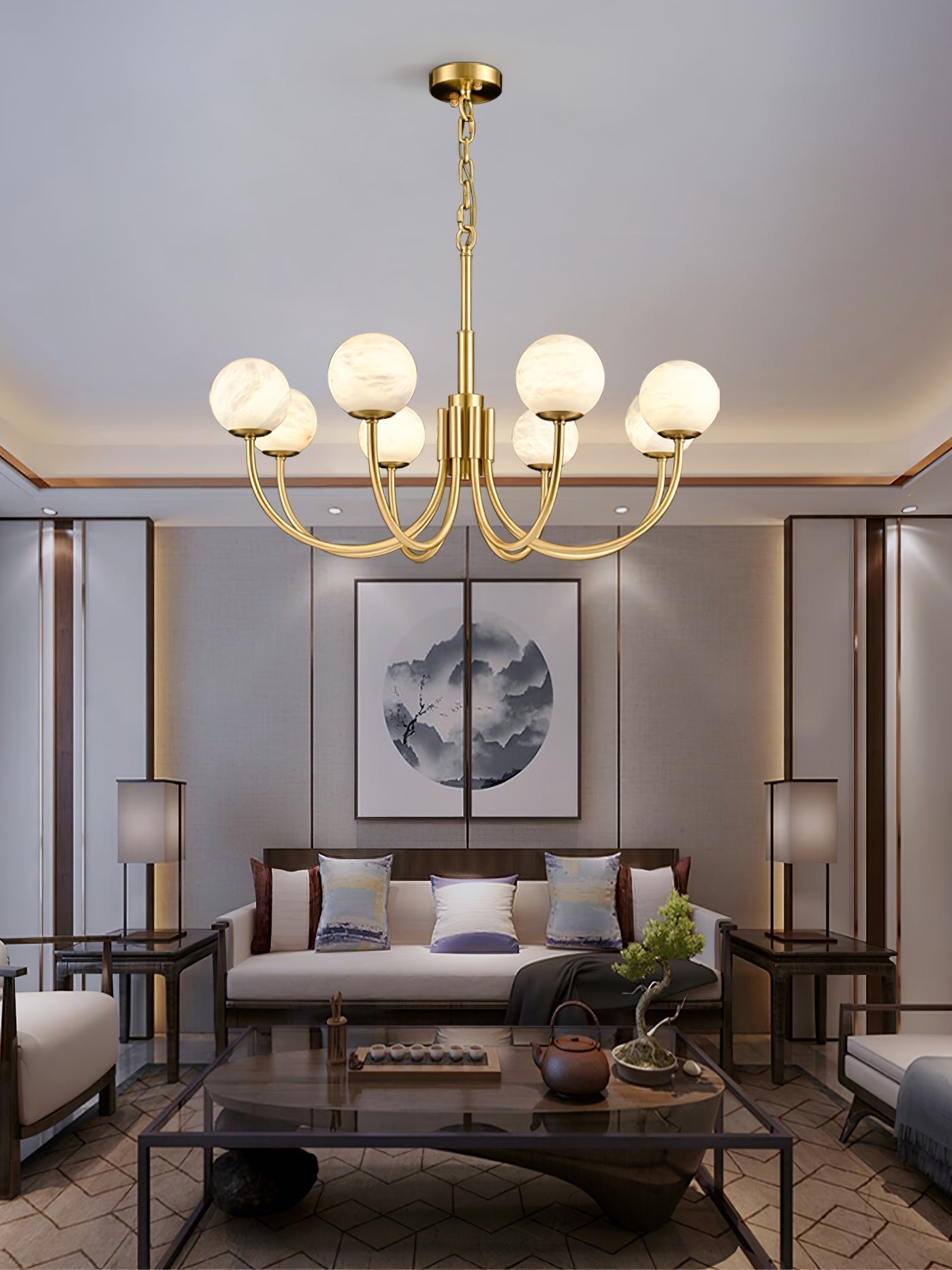 Chandelier  Alabaster Luxury