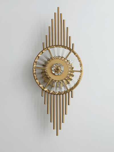 Cilirel Postmodern Luxury Gear Gold Crystal Wall Light