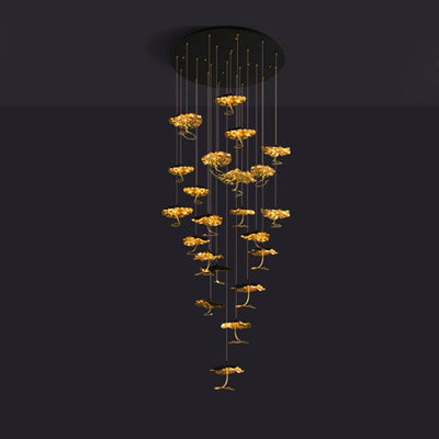 Aureate Cloud Brass Cluster Chandelier