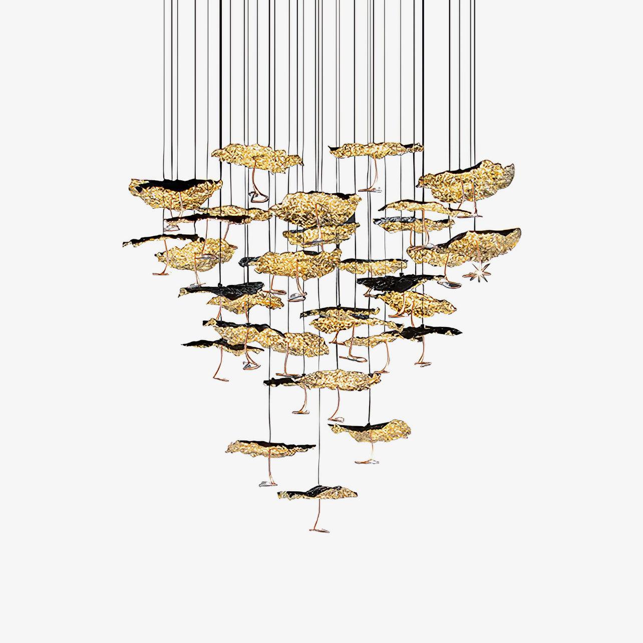 Aureate Cloud Brass Cluster Chandelier