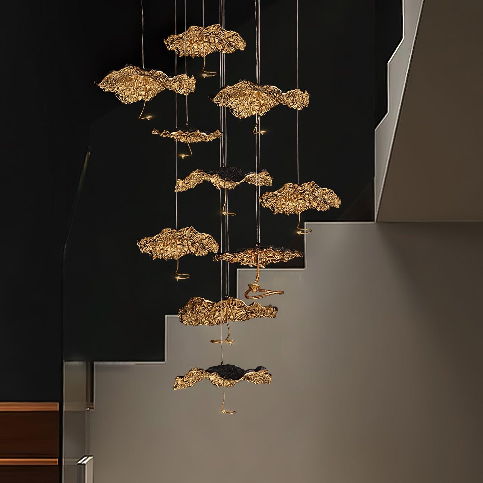 Aureate Cloud Brass Cluster Chandelier