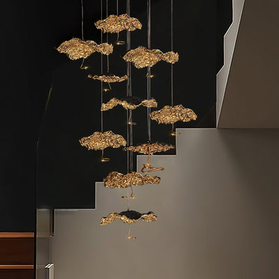 Aureate Cloud Brass Cluster Chandelier