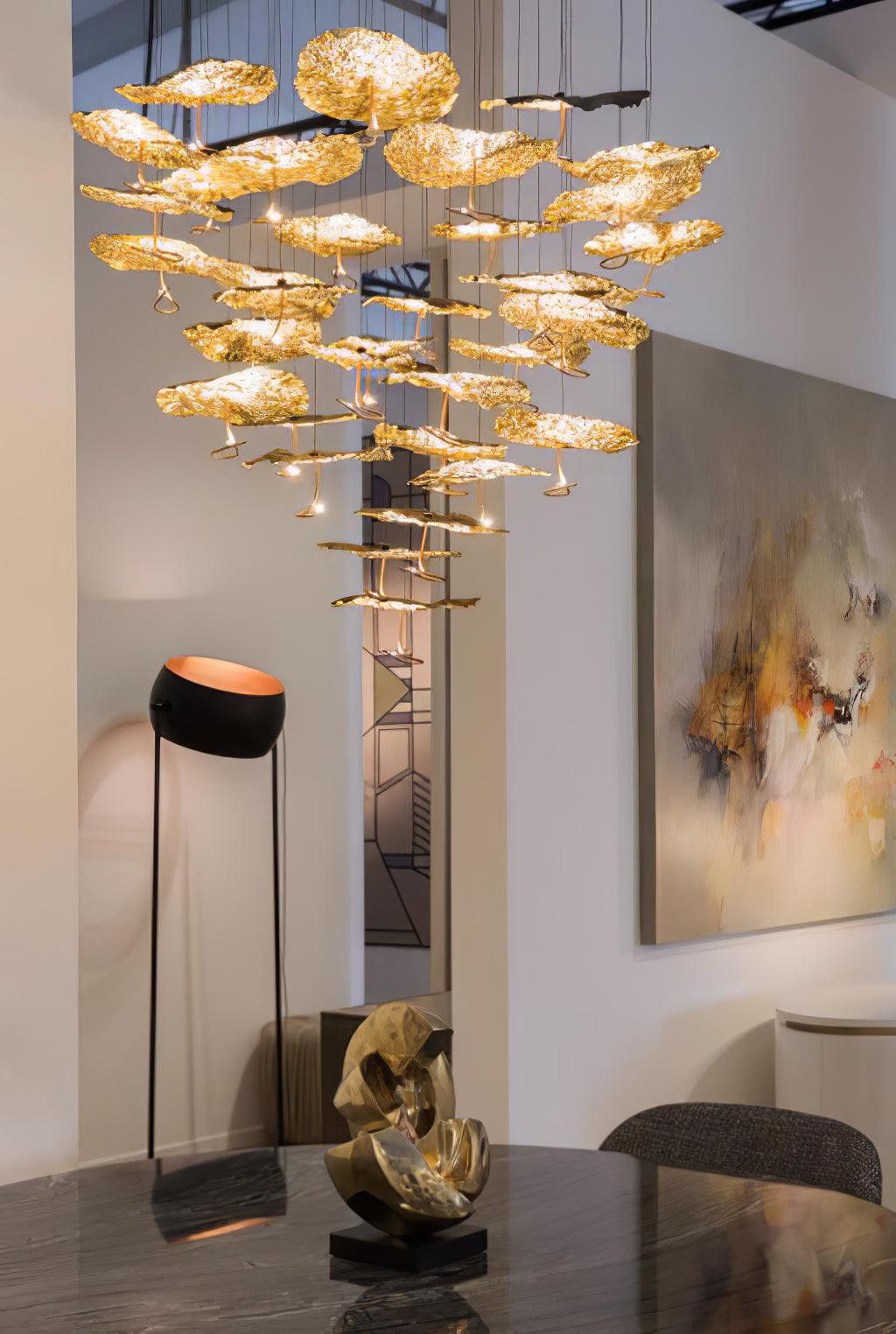 Aureate Cloud Brass Cluster Chandelier