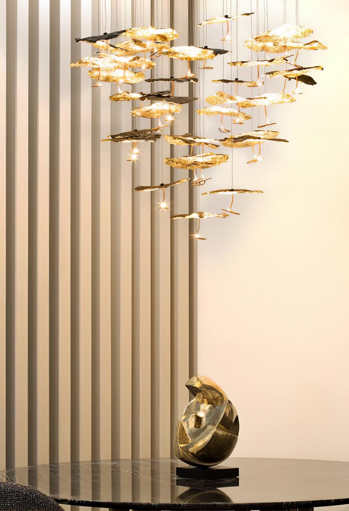 Aureate Cloud Brass Cluster Chandelier