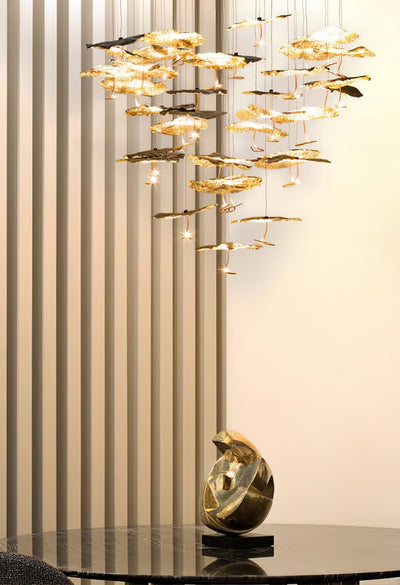 Aureate Cloud Brass Cluster Chandelier