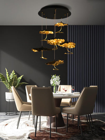 Aureate Cloud Brass Cluster Chandelier