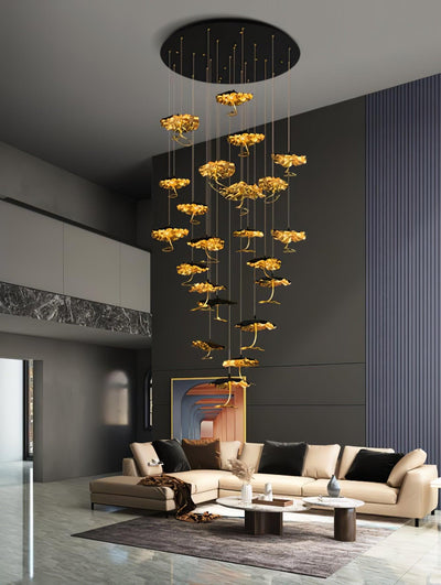 Aureate Cloud Brass Cluster Chandelier