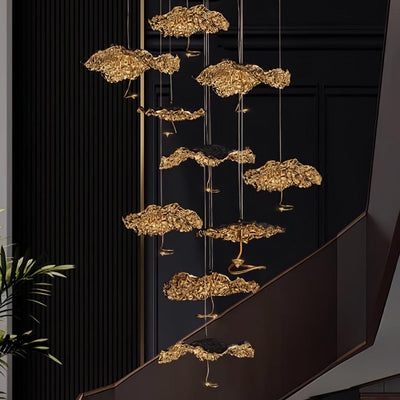 Aureate Cloud Brass Cluster Chandelier