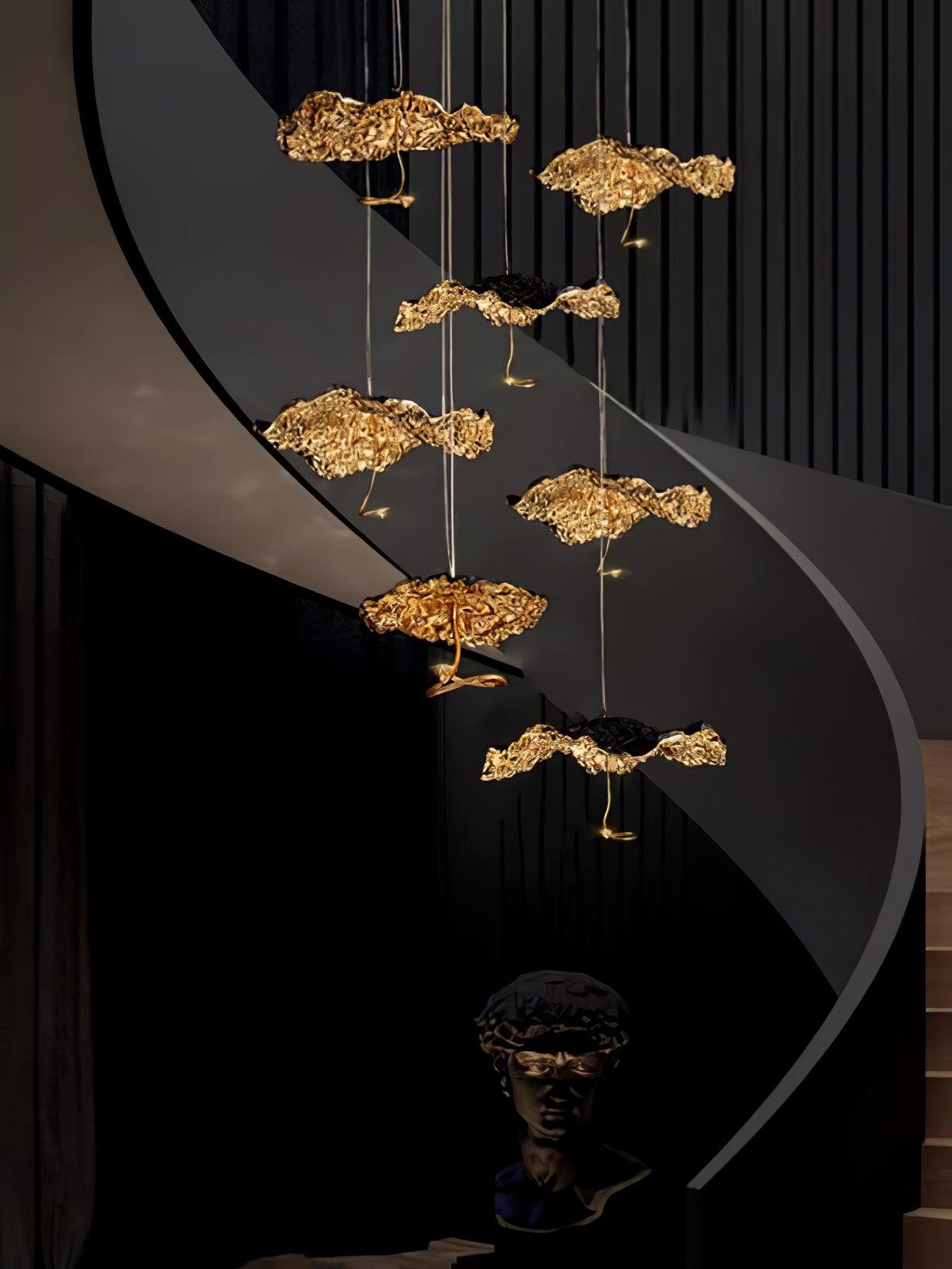 Aureate Cloud Brass Cluster Chandelier